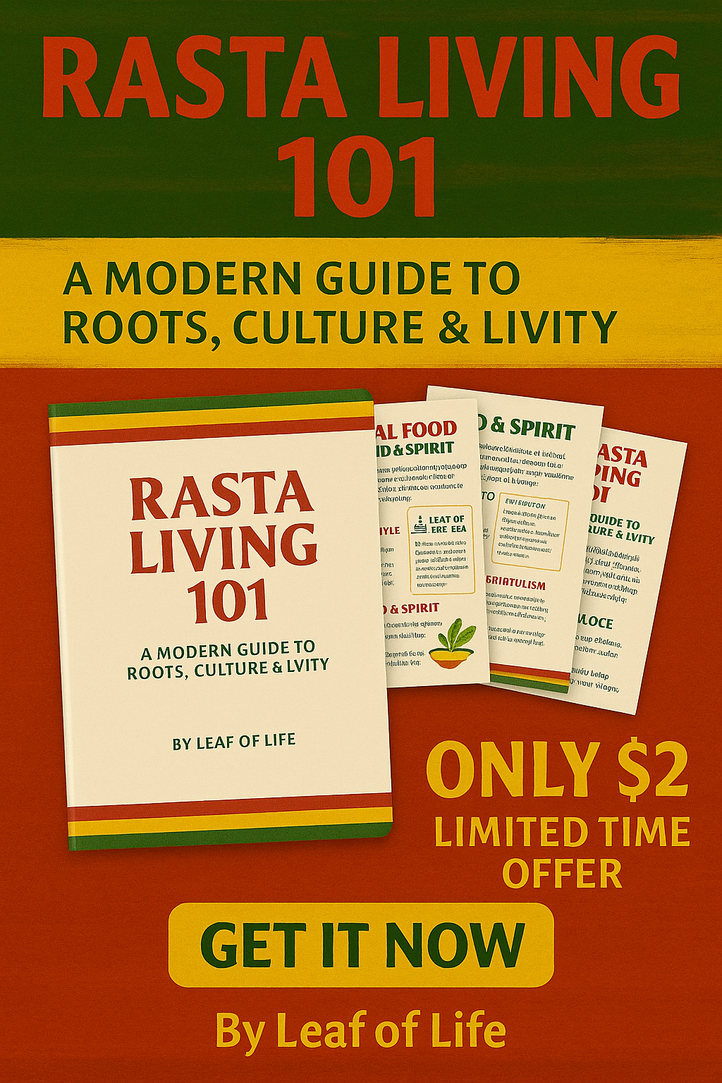 Rasta Living 101 Mini Book | Learn Rastafari Lifestyle | by Leaf of Life
